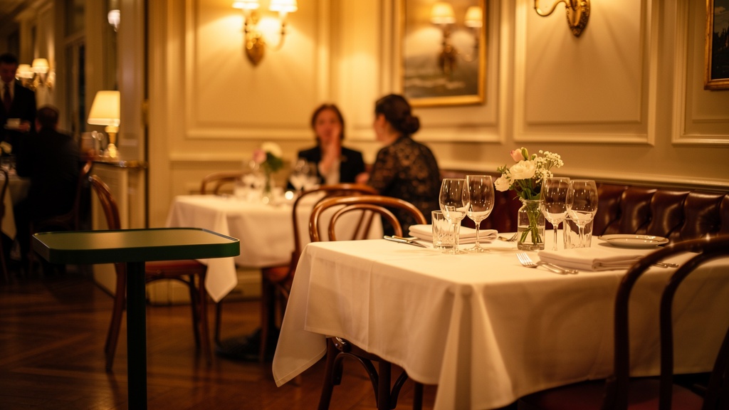 Salle du restaurant L'E-Cône à l'Hôtel Mercure Paris Sud avec support Clicavis Menu sur table